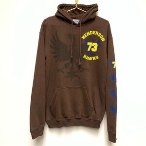 Vintage Y2K Hoodie Sweatshirt Size Medium Phoenix Brown Skater Grunge 90s